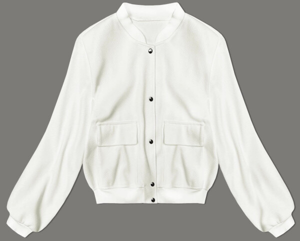 Vlnená bunda bomber (15687) ecru - Goodlooking M/L