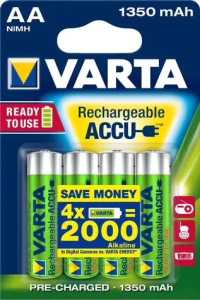 Varta RECHARGE Nabíjacia batéria AA / 1.2V / 1350mAh / NiMH / 4 ks / v blistri (682796)