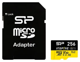 Silicon Power Inspire 256 GB / MicroSDXC karta / 170/150 MB/s / UHS-I U3 / V30 / A2 (SP256GBSTXLA2V1NSP)