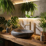 REA - Umývadlo na dosku Roxy A 49x31 tmavo šedá REA-U6649