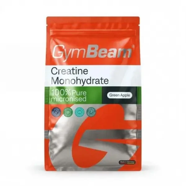 100% Mikronizovaný kreatín monohydrát - GymBeam (zelené jablko, 1000 g) (3885-76-1000g-greenapple-01)