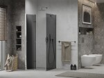 MEXEN/S - LIMA sprchovací kút 80x80, grafit, chróm 856-080-080-01-40
