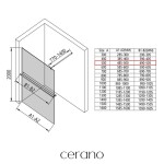 CERANO - Sprchová zástena Walk-in Onyx Round Ľ/P - 8 mm + polička/držiak na uteráky - okrúhla vzpera - chróm, transparentné sklo - 50x200 CER-477158