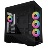 Lian Li Vector V100 čierna / ATX / mATX / mini-ITX / 2xUSB 3.0 + 1xUSB 3.1 / ATX / RGB / bez zdroja / priehľadná bočnica (G99.V100RX.00)