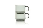 AdHoc IMPACT sada 2 hrnčekov na espresso tmavé sklo / Hrnček na espresso / 70 ml / Borosilikátové sklo (TK85)
