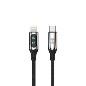 Forever LCD Kábel USB-C (M) - Lightning (M) 1m čierna / 27W / LCD displej (5900495082732)