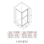 CERANO - Sprchovací kút Versaro L/P - 6 mm - čierna matná, transparentné sklo - 80x80 - zasúvacia CER-8050BD80282
