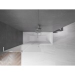 MEXEN/S - Velar L dvojkrídlová posuvná vaňová zástena 100 x 150, dekor, chróm 896-100-003-31-01