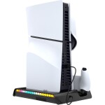 IPega P5S006 Multifunkčný Nabíjací RGB Stojan s Chladením pre PS5 Slim čierna (57983121657)