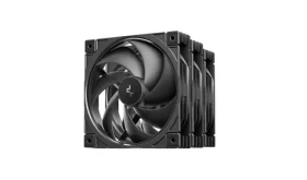 DEEPCOOL FD12 V2 čierna / Sada 3 kusy / 120mm / 79.89 CFM / 35.66 dB / 2500 RPM / 4-Pin PWM (R-FD12V2-BKNPN3-G)