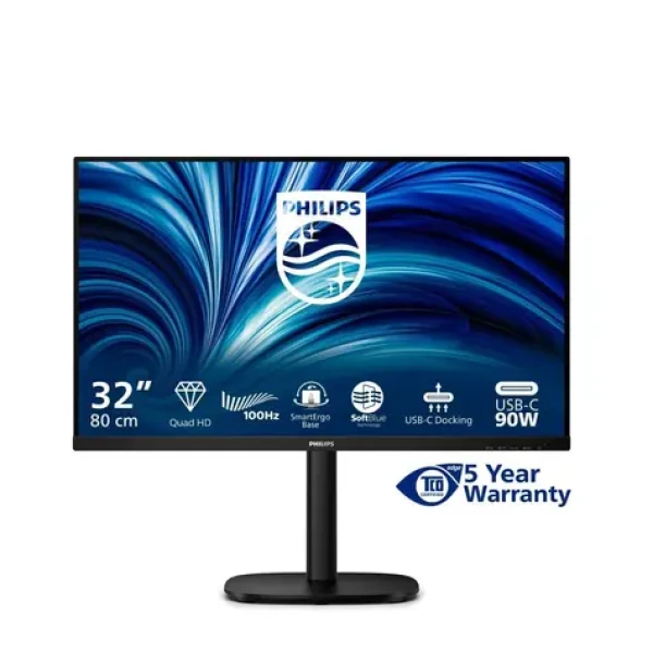 32" Philips 32B2U3601/00 čierna / IPS / 2560 x 1440 / 100Hz / 4ms / 350cd / HDMI / DP / USB-C / REPRO / VESA (32B2U3601/00)