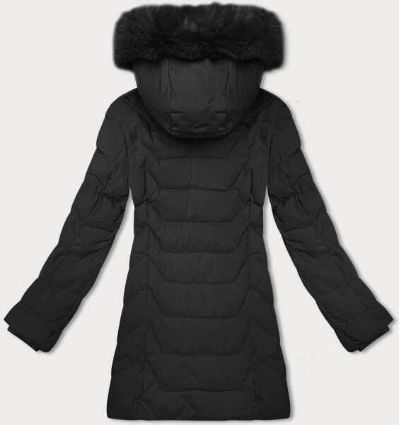 Čierna dámska bunda s kapucňou J Style (16M9121-392) odstíny černé M (38)