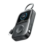 Joyroom JR-W19 čierna / Powerbanka / 5000 mAh / 1x USB-C / 1x Lightning + 1x USB-C kábel / bezdrôtové nabíjanie (6956116781514)