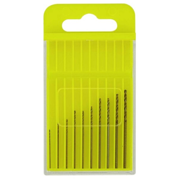 Donau Elektronik HSS-CO-200 HSS sada špirálových vrtákov do kovu, 0.3 mm, 0.4 mm, 0.5 mm, 0.6 mm, 0.7 mm, 0.8 mm, 0.9 mm, 1.0 mm, 1.1 mm, 1.2 mm, DIN 338,; HSS-CO-200