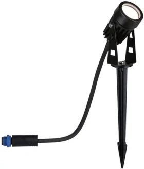 Paulmann Plug Shine Spot čierna / Reflektor / 2W / 150lm / 3000K / IP65 / 24V (PL94374)
