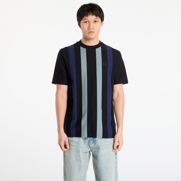 Tričko FRED PERRY Vertical Stripe T-Shirt Black S