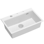 Quadron Quadron - Granitový drez MARC 110 WORKSTATION White Oceľ HQM7650U1_BS