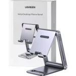 Ugreen LP263 kovový hliníkový skladací držiak na telefón a tablet šedá (63433)