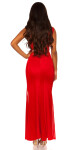 Sexy KouCla evening dress with lace & Sexy back red M