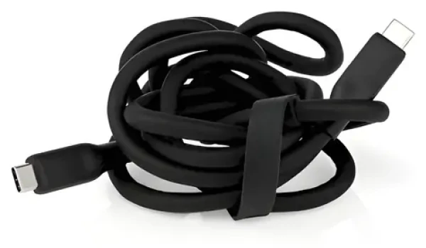 Nedis USB-C - USB-C čierna / Kábel / Silikónový / USB 3.2 Gen 1 / 60 W / 5 Gbps / 4K 60Hz / 1,5 m (CCGB64800BK15)