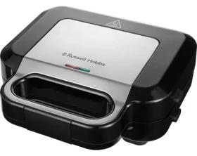 Russell Hobbs 26810-56 čierno-strieborná / Sendvičovač a vaflovač 3v1 / 3 vymeniteľné platničky / Nepriľnavý povrch (26810-56)