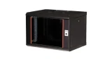 Equip Pro Mount čierna / Nástenný rozvádzač / 19" / 7U / 600x450 mm / pasívne chladenie / sklenené dvere (EPM-07-6045-B-CBAA)