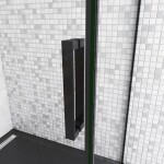 H K - Sprchovací kút DIAMOND BLACK 140x80 cm Ľ/P variant SE-DIAMONDBL14080