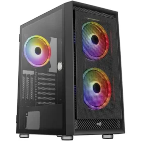 AeroCool Graphite v2 čierna / ATX / 2x USB-A 2.0 / 3x 140mm / bez zdroja / priehľadná bočnica (ACCM-PB24033.11)