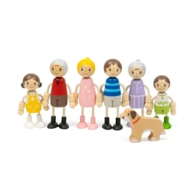 Bigjigs TOYS Sada bábik do domčeka Rodina