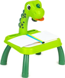 ECOTOYS Kresliaca tabuľa s projektorom Dinosaurus zelená