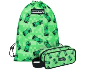 MINECRAFT SET 2 Creeper: peračník, vrecko (A-33223)