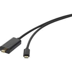 Renkforce USB-C® / Mini-DisplayPort káblový adaptér USB-C ® zástrčka, Mini DisplayPort konektory 1.00 m čierna RF-3421682 Kábel pre displeje USB-C®; RF-3421682