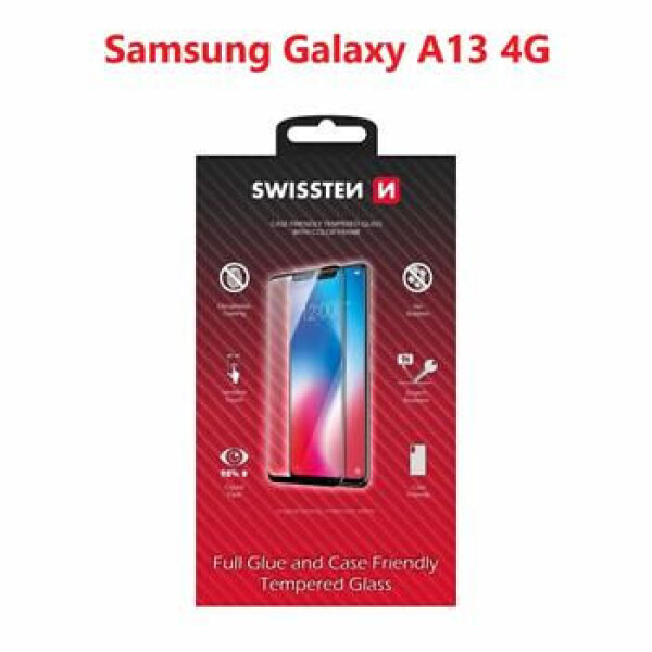 SWISSTEN FULL GLUE COLOR FRAME CASE FRIENDLY sklo pre SAMSUNG A135 GALAXY A13 4G čierna (54501822)