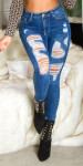 Sexy ripped Highwaist Skinny Jeans Dark Denim denimblue 38