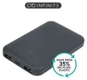 ESTUFF INFINITE čierna / Powerbanka / 5 000 mAh / USB-C / 2x USB-A / rýchlonabíjanie (ES641040)