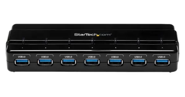StarTech USB 3.0 Hub 7 Port / Rozbočovač / 7x USB-A / napájací adaptér / čierna (ST7300USB3B)