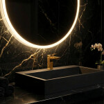 REA - Umývadlo na dosku Goya 70 čierna matná REA-U8802