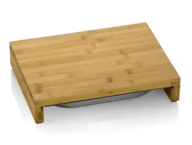 KELA KL-12552 Kenina krájacia doštička so zásuvkou / bambus / 36 x 27 x 7 cm (KL-12552)