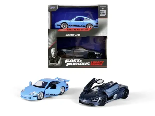 Jada Rýchlo a zbesilo Twin Pack Brianovo Porsche 996 GT3 RS a Shaw's McLaren