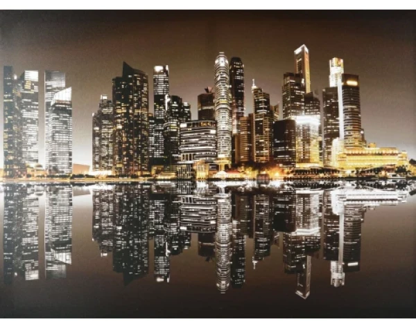 Obraz na plátne Mesto v noci, 70x50 cm%