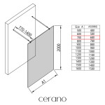 CERANO - Sprchová zástena Walk-in Onyx Duo Ľ/P - 8 mm - guľatá vzpera - biela matná, transparentné sklo - 70x200 CER-8050BD2145