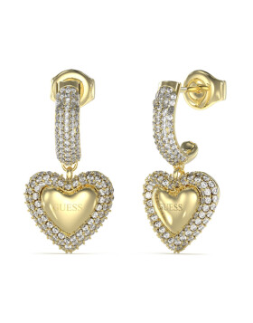 Guess Pozlátené oceľové náušnice Beloved JUBE05021JWYGT/U