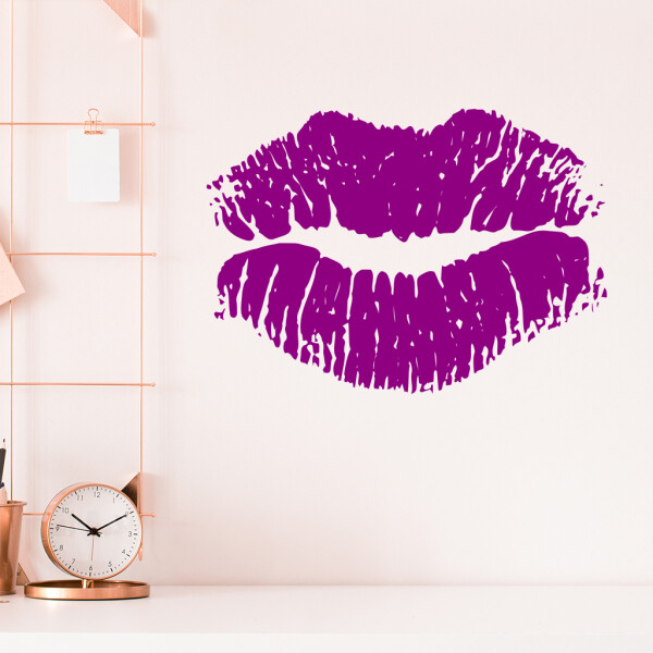Veselá Stena Samolepka Bozk Farba: fialová, Veľkosť: 100 x 72 cm