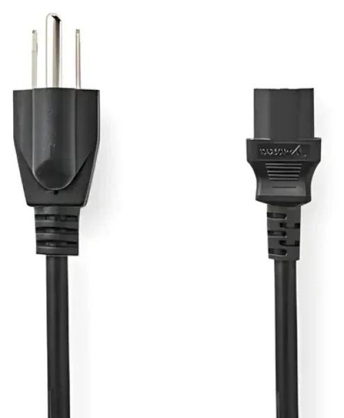 Nedis Napájací kábel US - IEC-320-C13 čierna / Napájací kábel / 2 m / US zástrčka (CEGL11500BK20)