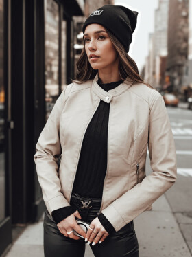 SKINVEX dámska prechodná kožená bunda béžová FashionStreet TY4744 XL