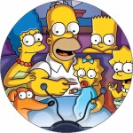Jedlý papier Simpsonovci na gauči 19,5 cm - Pictu Hap - Pictu Hap