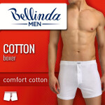 Volné pánské bavlněné boxerky COTTON BOXER - BELLINDA - bílá