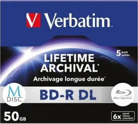 Verbatim MDisc BD- R DL/ Blu-ray/50 GB/6x/5 kusov/jewel case (43846)