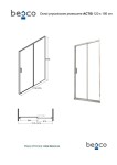 BESCO - Sprchové dvere ACTIS - FARBA rámu - Chróm / Leštený hliník (ALU), Rozmer A - 120, Rozmer C - 195, Smer zatvárania - Univerzálne Ľavé / Pravé, Výplň - Číre bezpečnostné sklo - 8 mm BCACT12CC