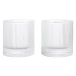 Ferm Living Poháre Ripple Tumbler Clear – set 2 ks
